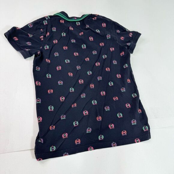 Scotch & Soda Shirt Mens Medium Polo Collar Navy Logo Preppy - Picture 8 of 9